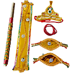 House of Festivals Kids Krishna Jewellery Set : Pack of 6 6 pcs (6 pcs)