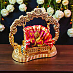 House of Festivals Ladoo Gopal Golden Plastic Jhula - 22.86 x 22.86 cm 1 pc