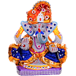 Svasti Clay Ganesha Plain Decorated Idol 1 pc 6 Inches