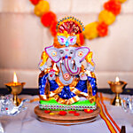 Svasti Clay Ganesha Plain Decorated Idol 1 pc 8 Inches