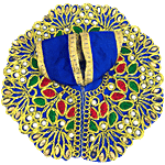 Melukhha Laddu Gopal Poshak With Colourful Embroidery - Blue, Size 0 1 pc