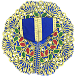Melukhha Laddu Gopal Poshak With Colourful Embroidery - Blue, Size 1 1 pc
