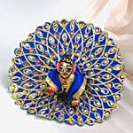 Melukhha Laddu Gopal Poshak With Mandala Gold Embroidery & Kundan Work - Blue, Size 2 1 pc