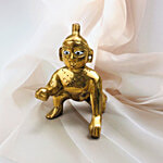 Melukhha Brass Laddu Gopal Idol - Size 4, 400 g 1 pc