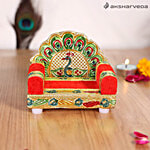 Aksharveda Peacock Designed Sinhasan 1 pc