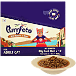 Purrfeto Mackerel In Gravy Wet Cat Food For Adult 80 g (Pack of 12)