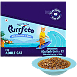 Purrfeto Ocean Fish In Gravy Wet Cat Food For Adult 80 g (Pack of 12)