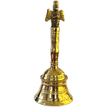 Pujashree Brass Pooja Ghanti With Garud Dev On Top, Large - 19 cm 1 pc