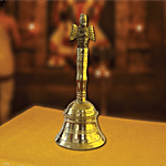 Pujashree Brass Pooja Ghanti With Garud Dev On Top, Large - 19 cm 1 pc