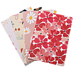 Papboo A5 Unruled Notebooks - Floral 4 pcs (60 Pages each)