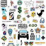 Papboo Reusable Waterproof Vinyl Stickers - Thar 50 pcs