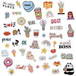 Papboo Reusable Waterproof Vinyl Stickers - Peace 50 pcs