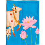 Svasti Cow Design Backdrop/Pooja Curtain - 60.96 × 91.44 cm 1 pc