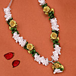 Mayyur Pooja Mala - White, 30.48 cm 1 pc