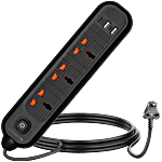 Zebronics 2000 Watts Power Bar 132 Extension Board - 3 M, Black 1 pc