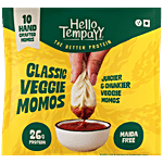 Hello Tempayy Classic High Protein Veg Momos, Zero Maida 10 pcs