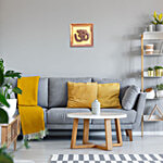 Mangal Bhavan Handcrafted Cow Dung Om Wall Hanging Frame 1 pc