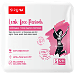 SIRONA Leak-Free Periods Disposable Panties For Teens, S-M 5 pcs