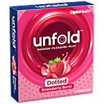 Unfold Strawberry Burst Dotted Condoms 3 pcs