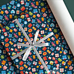 PaperPep Gift Boxes Printed Gift Wrapping Paper Sheet Roll - Blue, 73.66x48.26 cm 5 pcs
