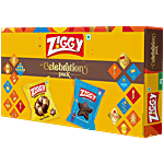 Ziggy Choco Vanilla Donut Cake & Choco Star Cake With Sprinkles Celebration Pack 380 g (4 x 44 g + 4 x 51 g)