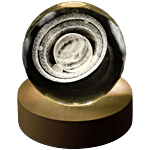 Lexton 3D Saturn Crystal Ball Lamp With 6 LED Lights & Wooden Base - Decorative Light 1 pc