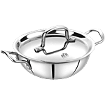 Kitchen Essentials KE Triply Mini Kadai With Stainless Steel Lid - 18.5 cm 1 L