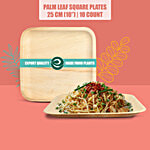 Eco Soul Square Palm Leaf Plates - 25 cm 10 pcs