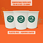 Eco Soul Disposable Cups/Glasses 250 ml (Pack of 25)
