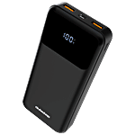 Dubstep Powerblitz X4 20,000mAh Powerbank With Dual USB & Type-C, LED Battery Indicator - Black 1 pc
