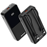 Dubstep Powerblitz X5 20,000mAh Powerbank With Dual USB & Type-C, LED Battery Indicator - Black 1 pc