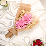 Aksharveda Eternal Blooms Artificial Pink Dahlias Flower Bouquet 1 pc