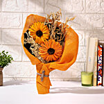 Aksharveda Eternal Blooms Forever Artificial Sunflowers Bouquet 1 pc