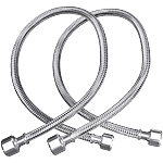 Lifelong 304 Stainless Steel Connection Pipe For Cold & Hot Water - 45 cm 2 pcs