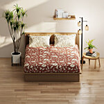 Kopa-Home Queen Size Bedsheet & 2 Pillow Covers Wildrose Microfabric 152TC, 240 x 220 cm 1 Set