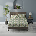 Kopa-Home Queen Size Bedsheet With 2 Pillow Covers Green Microfabric 152 - 238 x 218 cm 1 Set