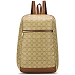 Lavie Mono Cobie Logo Leather Small Backpack - Beige 1 pc