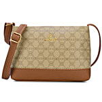 Lavie Emberlyn Logo Leather Medium Cross Body Bag - Beige 1 pc