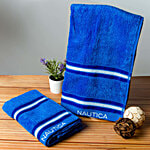 Nautica Hand Towel Cotton 500 GSM - Royal Blue, 40 x 60 cm 2 pcs
