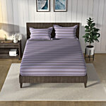 Nautica King Size Bedsheet With Pillow Covers Cotton 160TC - Purple Grey, 274 x 229 cm 1 Set