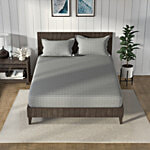 Nautica King Size Bedsheet With Pillow Covers Cotton 160TC - Grey, 274 x 229 cm 1 Set