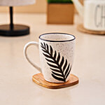 bb home Earth Tea/Coffee Cup, Tropical Shadow, Hand-Painted 300 ml