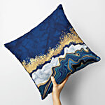 Bianca-Home Cushion Covers Microfibre Navy Blue/Gold 220 GSM 1 pc