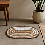 Elegant Weavers Floor Mat Yaris Brown & Beige Blended Fabric - 33 x 53 cm 1 pc