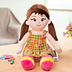 Mirada Flower Print Rag Doll Toy - 38 cm 1 pc