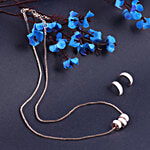 Jewelz Minimal Barrel Charm Necklace & Earrings 1 Set