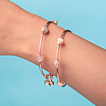 Jewelz Rose Gold Adjustable Beaded Bangles (Set of 2) 1 Pair