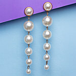 Jewelz Statement Long Pearl Drop Earrings 1 Pair