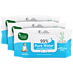 Mother Sparsh 99% Pure Water Baby Wipes 72 pcs (Pack of 3)