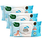 Mother Sparsh 98% Pure Water Baby Wipes 80 pcs (Pack of 3)